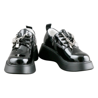 Полуботинки школьные Baden KPC002-030 чёрный 01